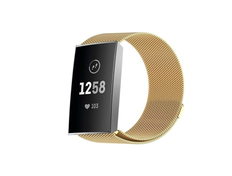 Correa Milanese Loop para Fitbit by Google Charge 3 Gold