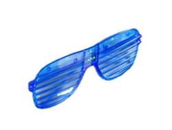 Gafas De Sol Led Que Brillan En La Oscuridad Para Fiestas De Halloween - Gafas De Sol Azules Con Persianas