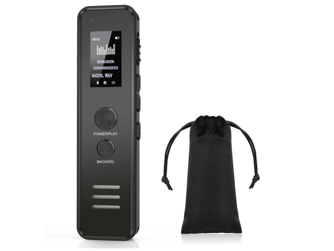 Grabadora de Voz de 32 Gb con Reproducción Grabadora de Audio de 1536 Kbps con Reducción Automática de Ruido Interfaz de Datos USB-C y Protección YEMAESRE
