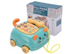 Lindo Teléfono Móvil De Juguete Para Niños Con 16 Funciones, Coche Verde, Gato De Simulación, Educación Infantil Temprana.