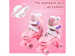 Zapatillas de patinaje infantiles transpirables, estables y ajustables para principiantes (sin marca).