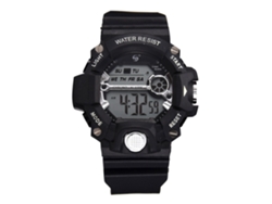 Reloj Deportivo Electrónico Para Hombre, Estilo Estudiantil, Resistente Al Agua Hasta 30 M, Correa De Caucho Blanca.