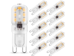 Rebe-bombilla Led G9 2w 3000k Blanco Cálido 200lm 220v Equivalente 25w Halógeno 360° Paquete De 10 Clase Energética A+