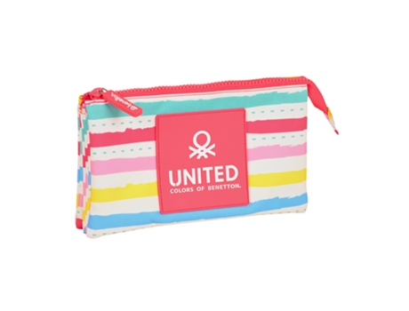 Estuche Escolar SAFTA Benetton Rayitas 2022 Triplo 842215744