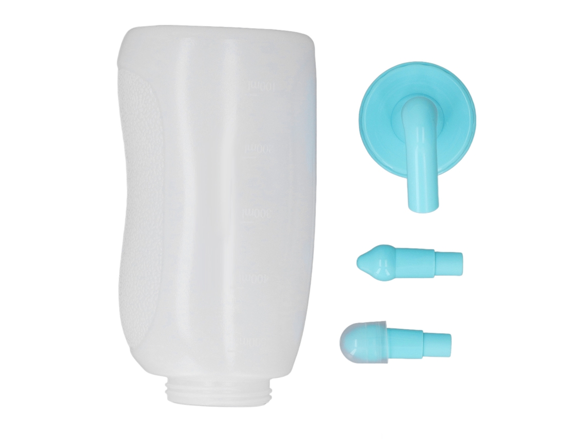 2026-botella De Riego Nasal Para Rinse De Senos 500ml Con 2 Boquillas Para Adultos Y Niños Alivio De Rinitis Ángulo Inclinado