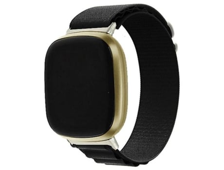 Correa De Reloj Inteligente Para Fitbit Versa 3 / Sense Universal Loop Nylon Watch Band Negro VENISYMLIS