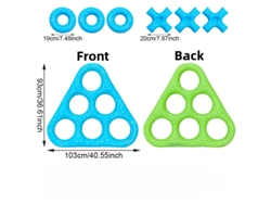 Juego Inflable de Tres en Raya para Piscina – Grande y Flotante con 6 Piezas – Interactivo para Niños y Adultos . Czhhmart Azul