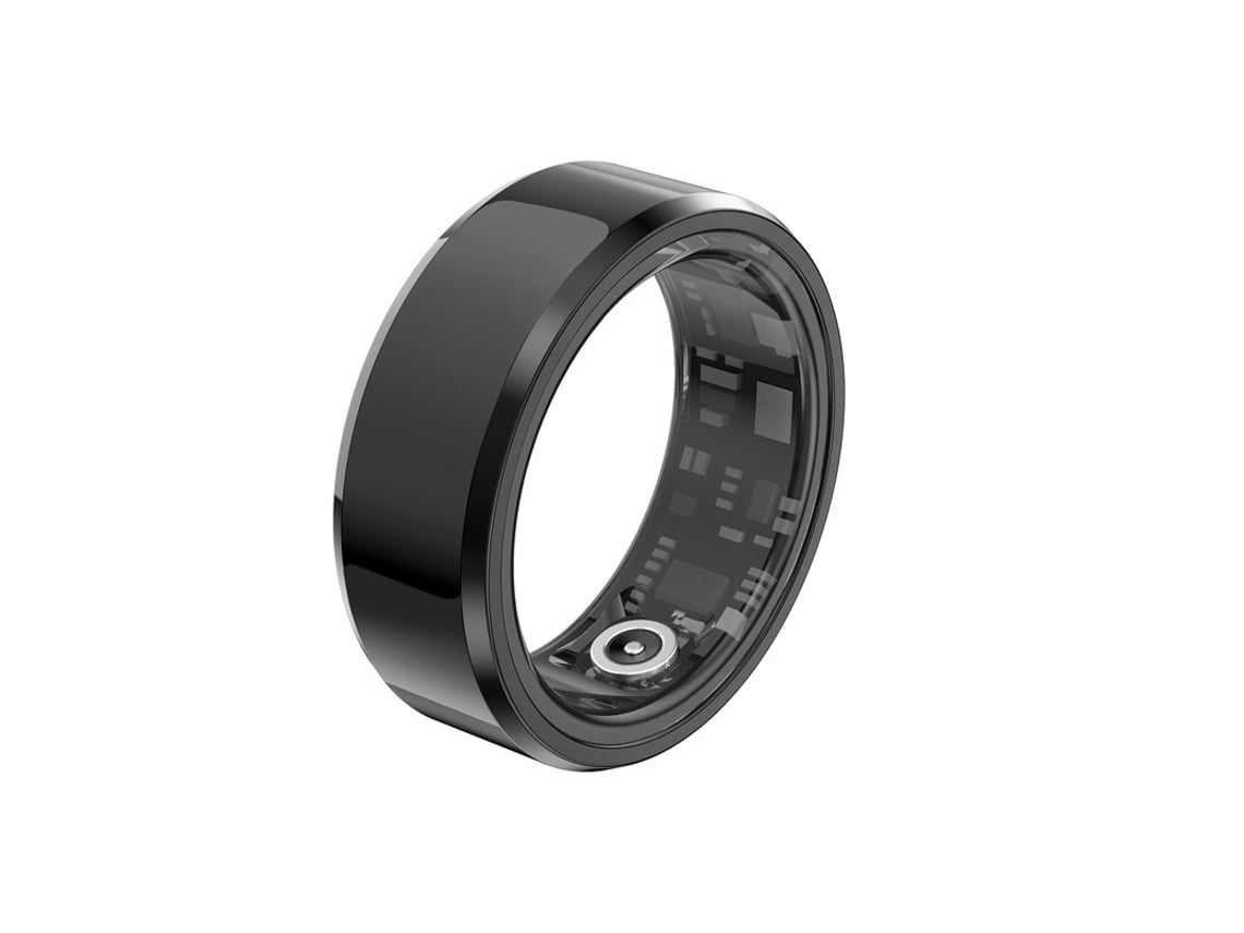 Anillo inteligente de seguimiento de salud X1, nivel de impermeabilidad IP68, tamaño 7, color negro Lalamoli