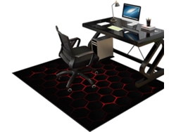 Tapete Cadeira Protetor Piso Antiderrapante 60 X 90 Cm Madeira Giratória, Escritório, Gamer,