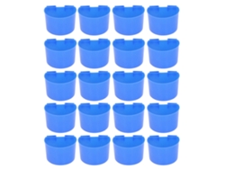 Comederos para pájaros LAXISCREED, 20 unidades, plástico azul, 11x6cm