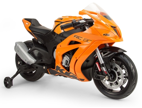 Moto INJUSA Racing KTM RC8C 12V Naranja con Sonidos (Edad Mínima: 3 años - 114 x 53 x 62 cm)