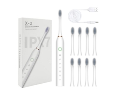 Escova de Dentes Elétrica JL-EIGHT X-2 Plus Branco (45000 Rpm - 6 Modos - Recarregável)