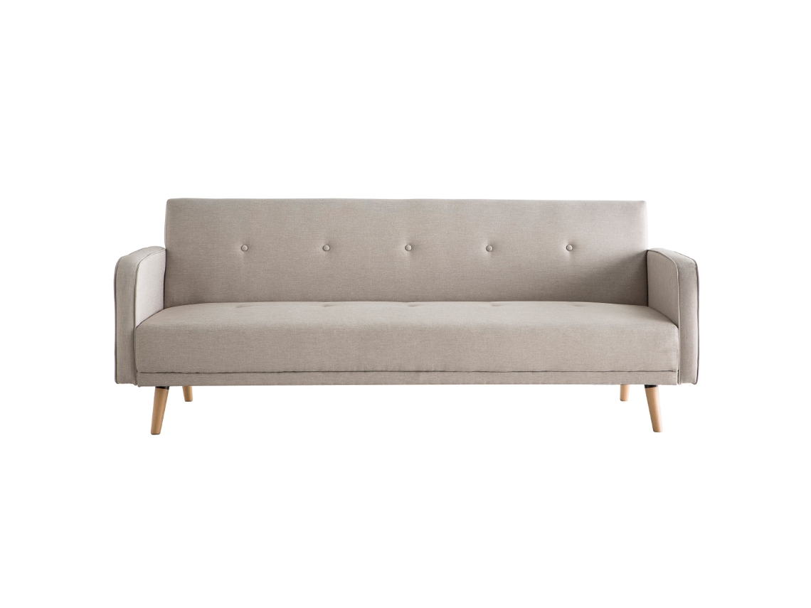 Sofá Convertible 3 Plazas Diseño Escandinavo Beige Ulla MILIBOO