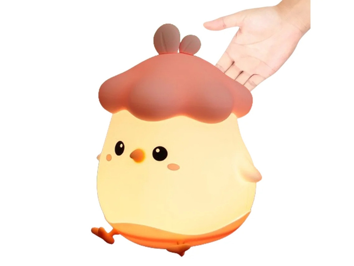 Luz nocturna de silicona con forma de pollito para bebé, divertida y decorativa, para dormir en la habitación de los niños, regulable, ideal para la mejor invitación.