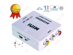 Adaptador RCA a HDMI Mini convertidor de vídeo AV compatible con adaptadores hembra de Audio 1080P carga USB consola 3RCA AV2 descuento técnico