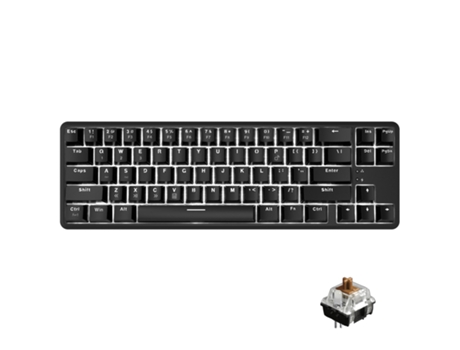 Teclado de computadora Ergonómico con cable/Compatible con Bluetooth 68 teclas Azul/Negro/Marrón/Rojo Teclado mecánico para PC para tableta - Eje T...