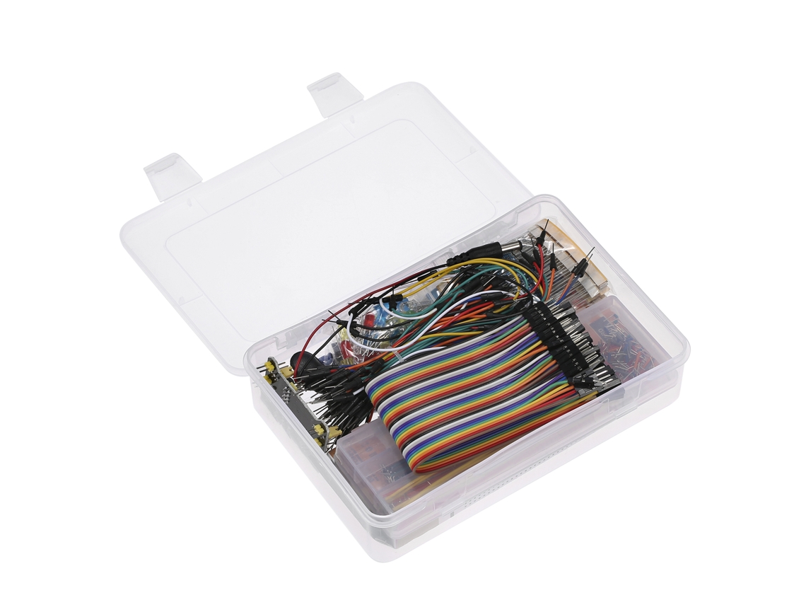 Yncm2026-kit De Electrónica Divertido Con Breadboard 830 Agujeros Cables Resistencia Condensador Led Potenciómetro Reemplazo