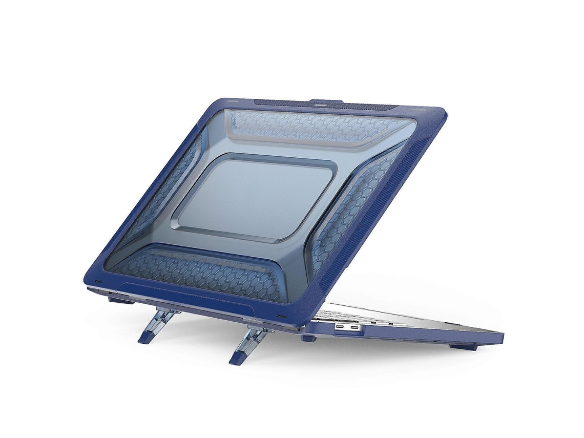 Funda protectora de TPU con diseño de panal para portátil, para MacBook Pro de 13,3 pulgadas (A2338/A2289/A2251, azul zafiro), Ushion (2020)