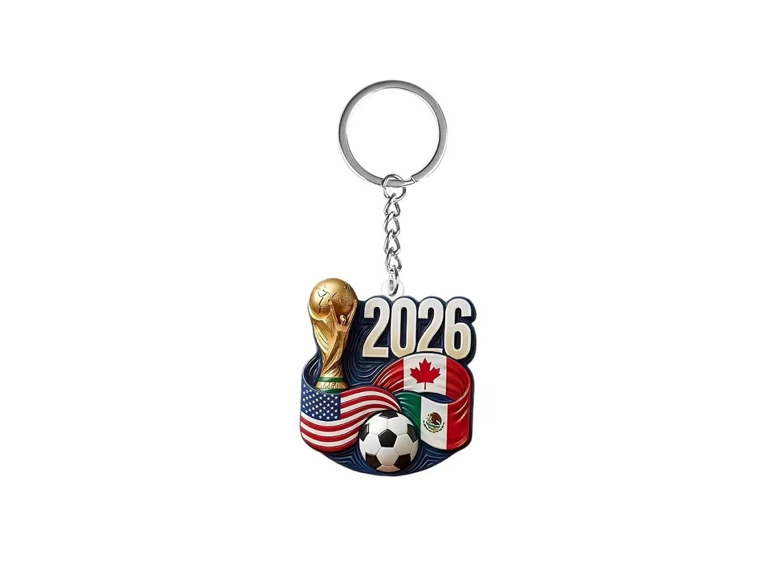 Llavero Resina Relieve 3d Copa 2026 Trofeo Fifa, Banderas Ee.uu. Canadá México, Accesorio Coleccionable Hincha Anti-desvanecimiento