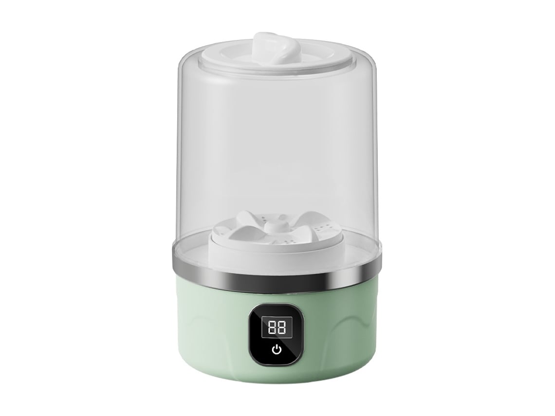 Mini lavadora portátil inalámbrica recargable por USB Sfushos para dormitorios (verde)