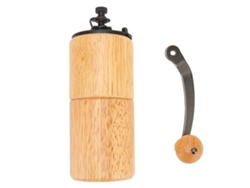 Molinillo de café manual de madera ajustable, de gran capacidad, con manivela, color madera natural.