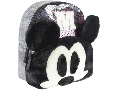 Mochila MICKEY MOUSE (Plateado - Poliuretano - 26x21x10 cm)