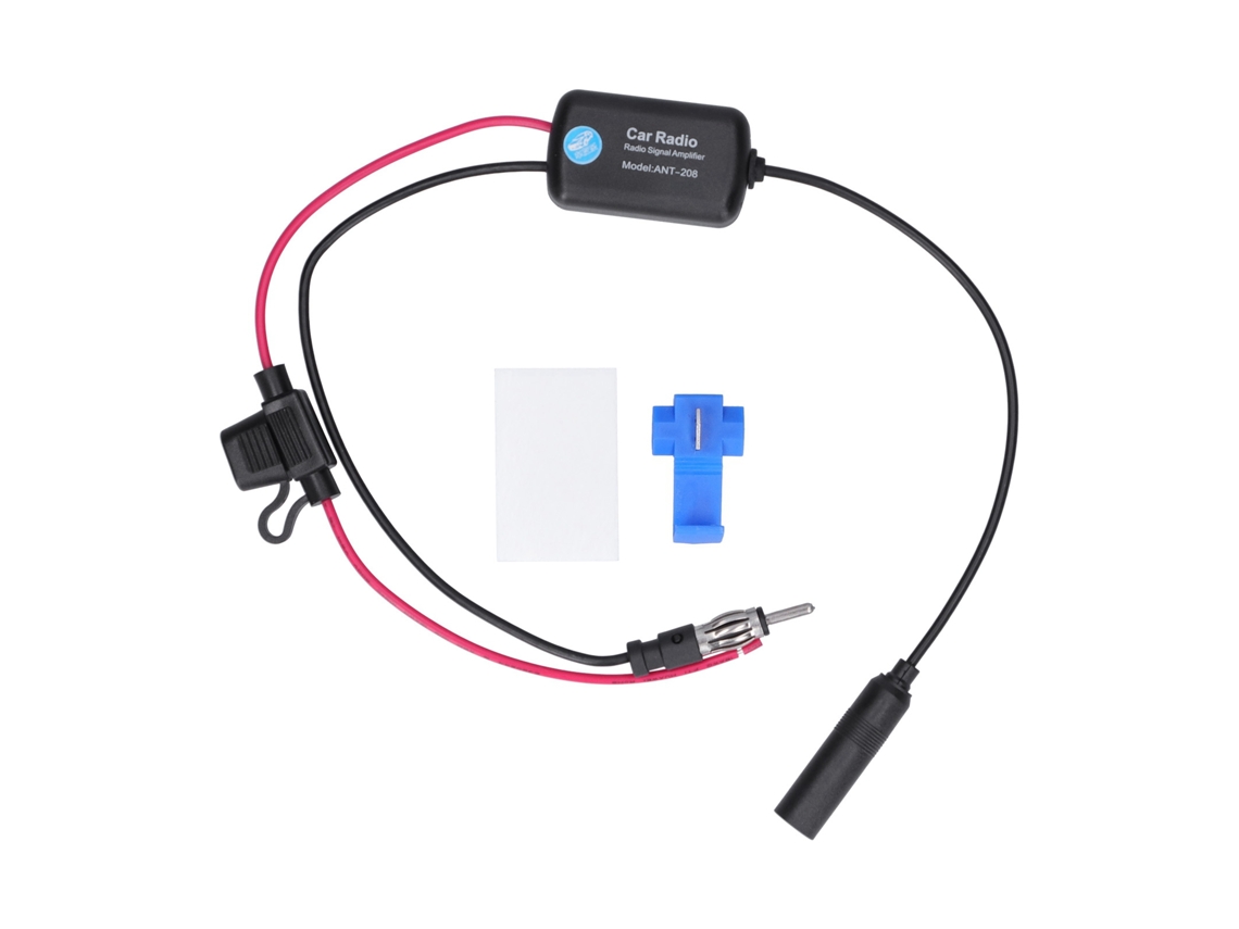 Amplificador de señal de radio para coche de 12 V que aumenta la señal FM/AM con clip