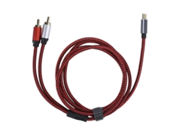 Yncm-cabo De Áudio Gold Plating Type-c Para 2rca 1,5m