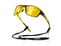 Gafas de sol deportivas polarizadas Csyy con protección UV400 para ciclismo, pesca, golf, running, conducción, esquí y senderismo, color amarillo.