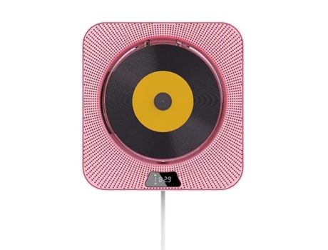 Reproductor de CD portátil con Altavoz Bluetooth HiFi Altavoz de Audio doméstico montado en la Pared con Control Remoto Radio Fm Usb-Mp3 BISBISOUS