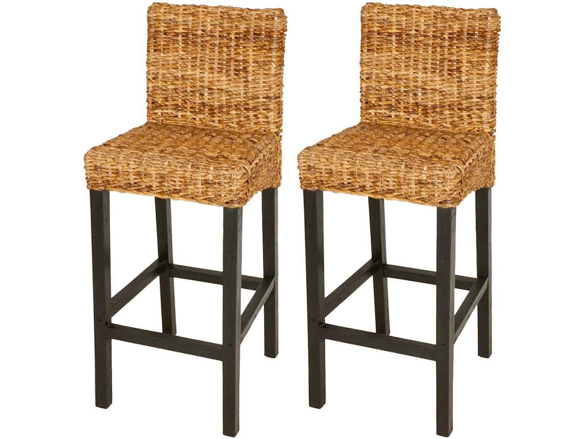 vidaXL Taburetes de cocina 2 unidades abacá