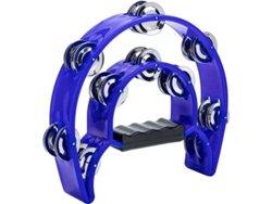 Pandereta De Mano Con Tambores Metálicos En Cascada Dispuestos En Dos Filas, Instrumento De Percusión Para Niños Y Adultos (azul)