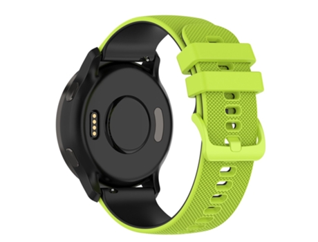 Correa de Silicona dos colores 22mm textura de rejilla para Suunto 5 Peak/Samsung Galaxy Watch3 45mm/Huawei Watch 3 - cal/negro