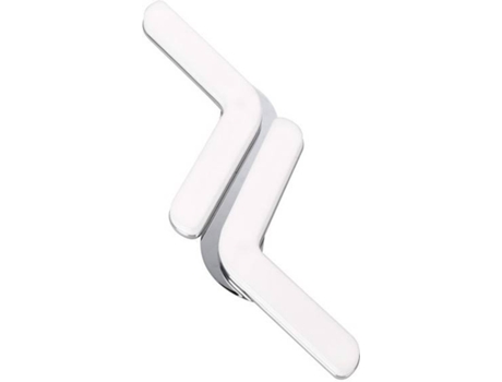 Aplique CRISTALRECORD Boomerang (Blanco y Plateado - LED - 30 W - PVC)