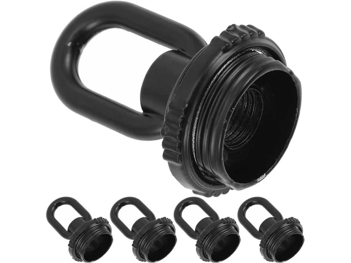 Ganchos Luces Interior 5 Piezas Rosca M23 Negro, Herrajes