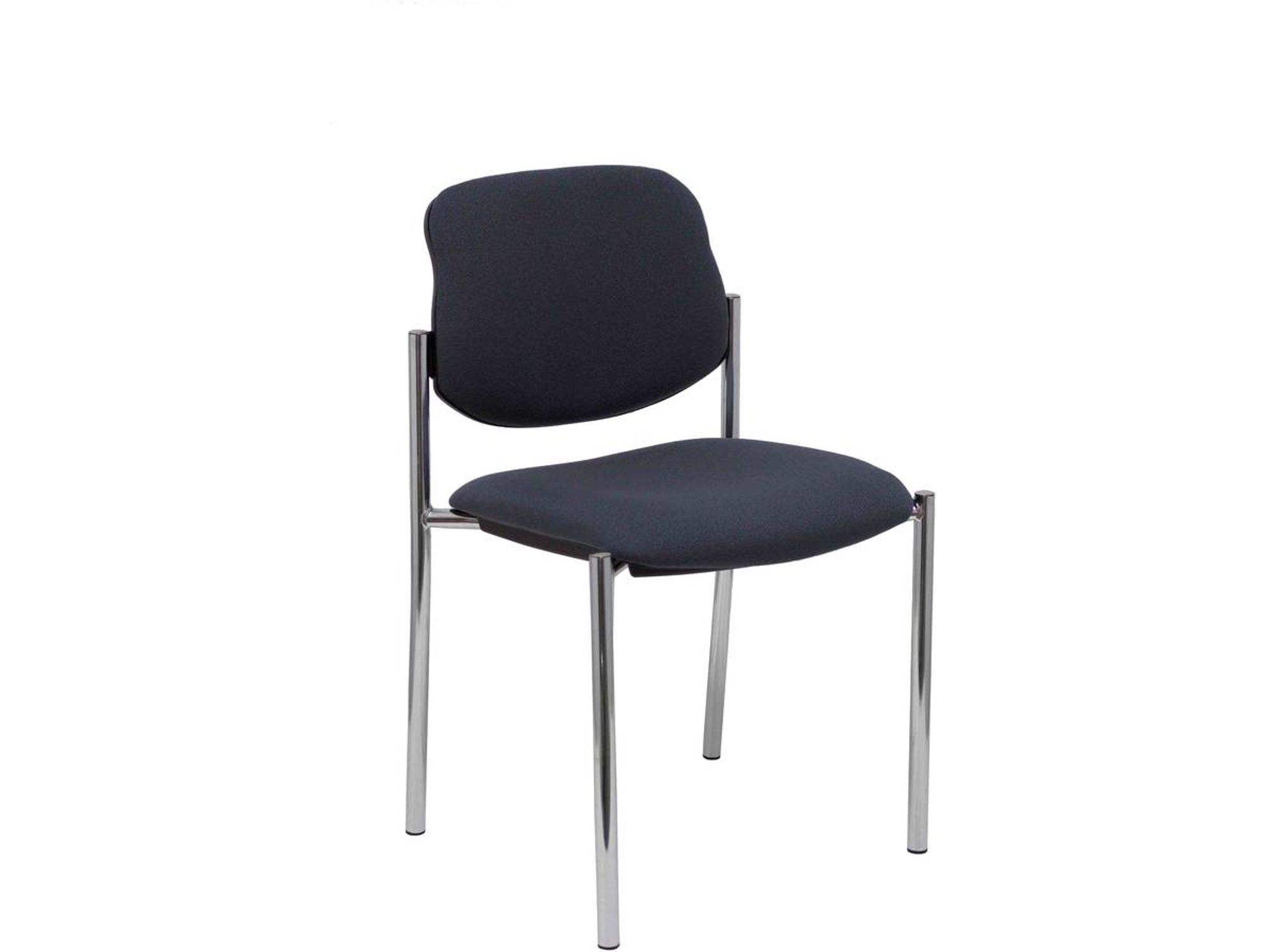 Silla de Confidente PIQUERAS Y CRESPO Villalgordo Gris Oscuro y Chasis Cromo