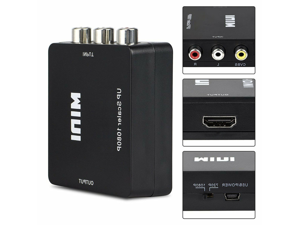 Convertidor Portátil Mini Usb Av A Hdmi 720p/1080p Ajustable Con Amplia Compatibilidad
