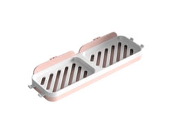 Bandeja para jabón con soporte de doble fila para baño, montaje en pared, sin taladrar, para ducha, almacenamiento de jabón en polvo, estante