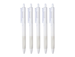 2026-bolígrafos Gel Rollerball Negros Reutilizables Punto Fino Diseño Minimalista Set 5 Unidades Para Estudiantes Oficina Escuela