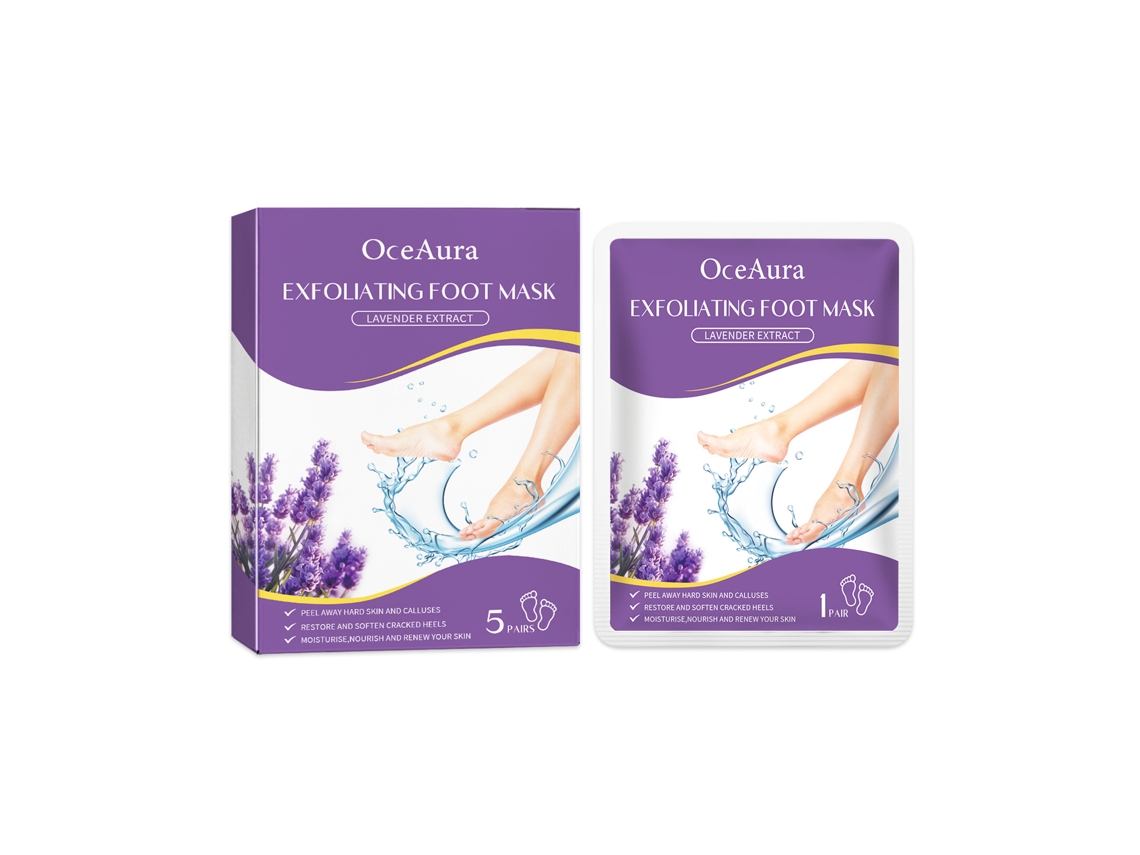 Mascarilla exfoliante eficaz para pies con lavanda