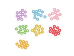 Juego De 70 Colgantes De Resina Ligeros Con Forma De Donut Para Manualidades Y Decoración.