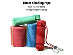 Corda De Escalada 10mm Para Adultos Com Gancho Duplo Durável Para Escalada Em Rocha Árvore Academia E Aventuras Ao Ar Livre