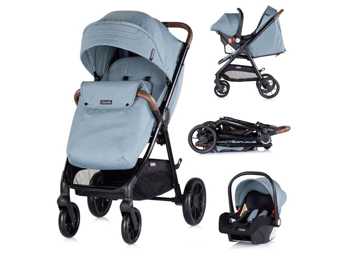 Carrito De Bebé Ultera 2 En 1 Con Silla De Auto I-size 40-87 Cm De Chipolino - Basil