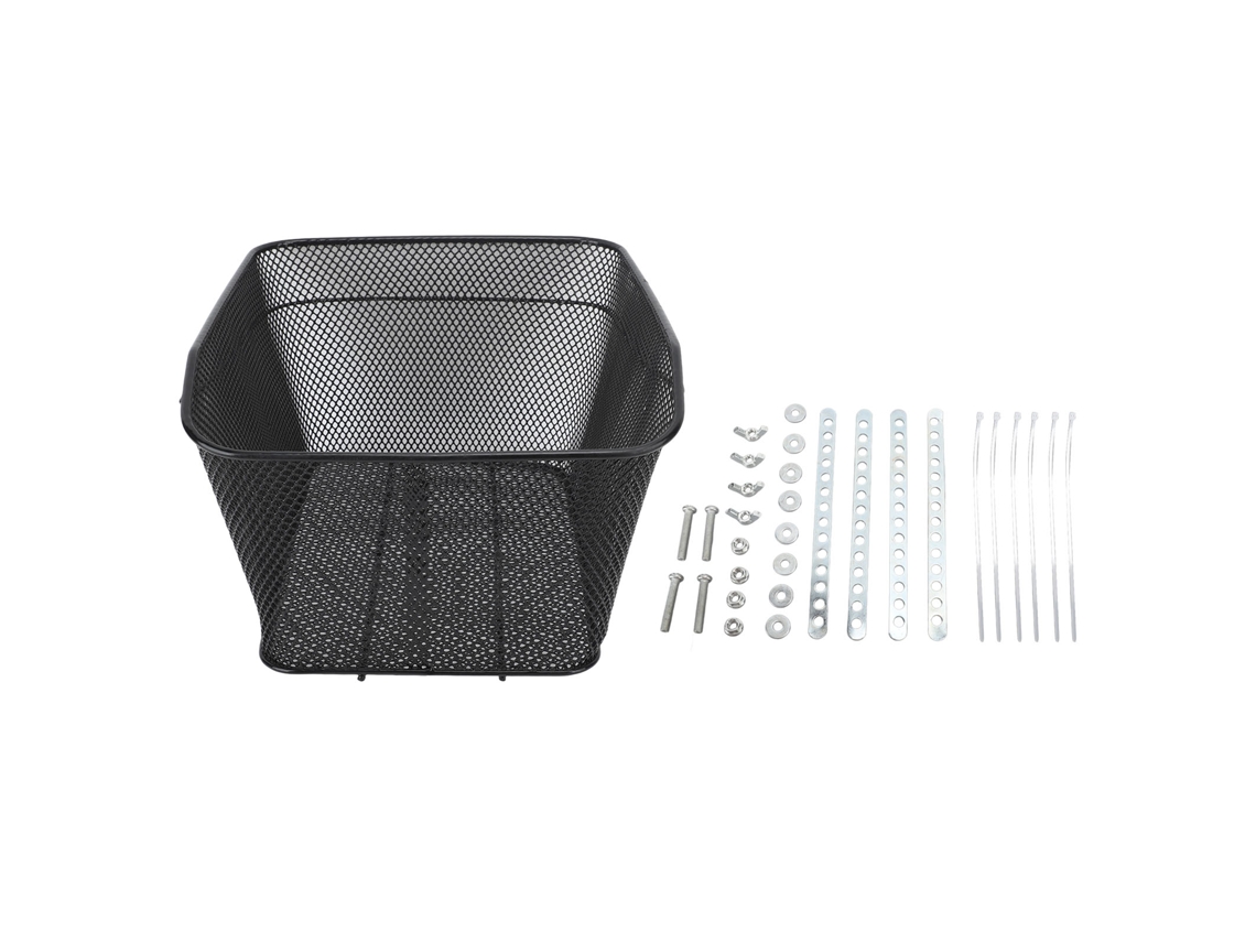 Cesta Trasera Metálica Para Bicicleta De Alta Resistencia, Con Capacidad Para 20 Kg Y Gran Capacidad De Almacenamiento.