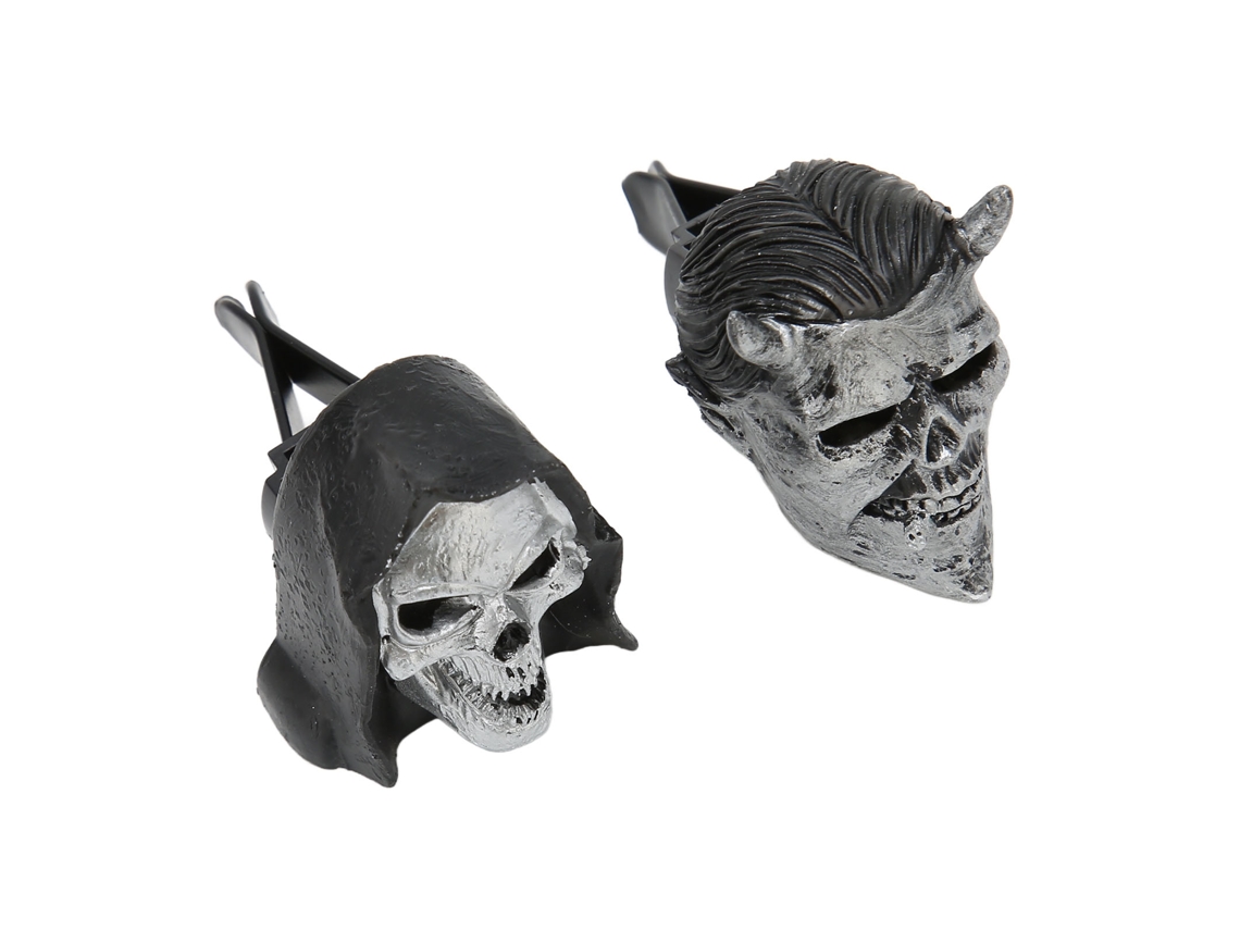 2 Clips Para Rejilla De Ventilación De Coche Con Diseño De Calavera, Decoración De Resina Duradera Con Ambientador.