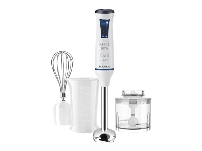 Batidora de Mano + Accesorios TAURUS Robot 600 Plus III (600 W - Blanco)