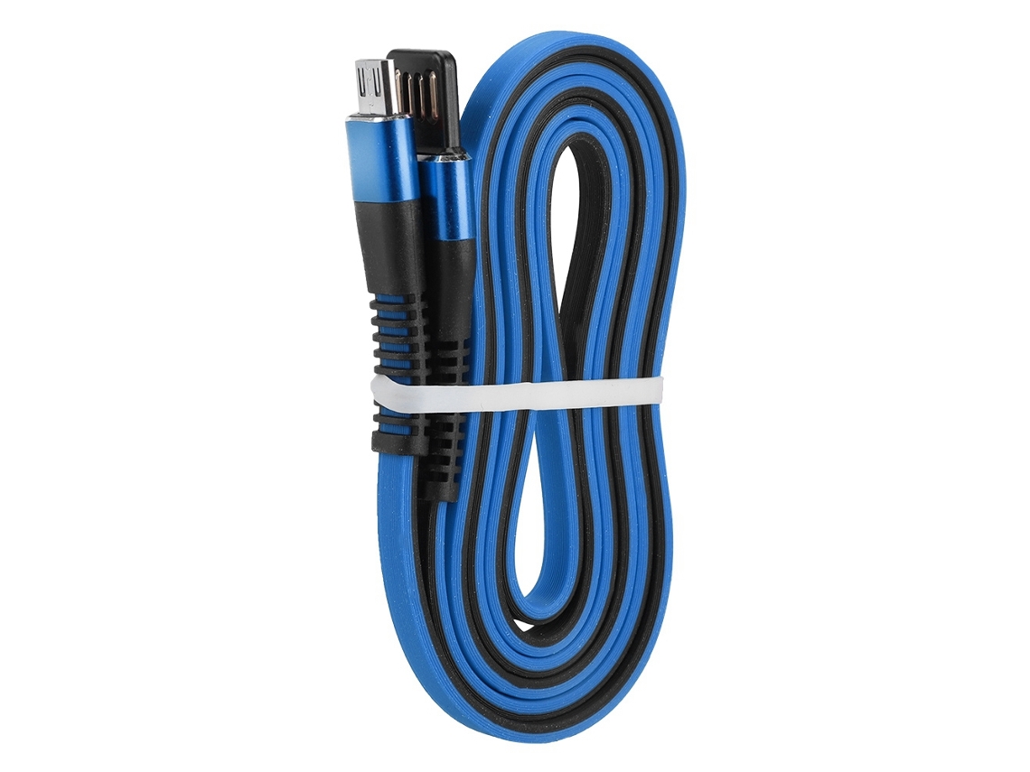 Cable De Datos (conector Reversible, Transmisión De Alta Velocidad) Nuevo Cable De Datos Micro Usb Reversible Para Android (azul-negro)