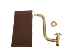 Grifo Mural Antihielo De Cobre Antiguo Para Lavabo De Baño/cocina, Agua Fría, Caño Único.