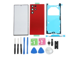 Cubierta Trasera De Cristal Y Protector De Pantalla Frontal Externo Con Herramientas Para Galaxy S22 Ultra 5g Rojo