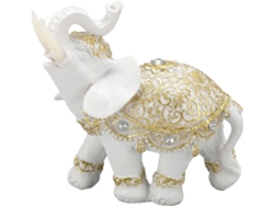 Estatua De Elefante De Resina Blanca, Linda Escultura De Elefante De La Suerte Para La Entrada